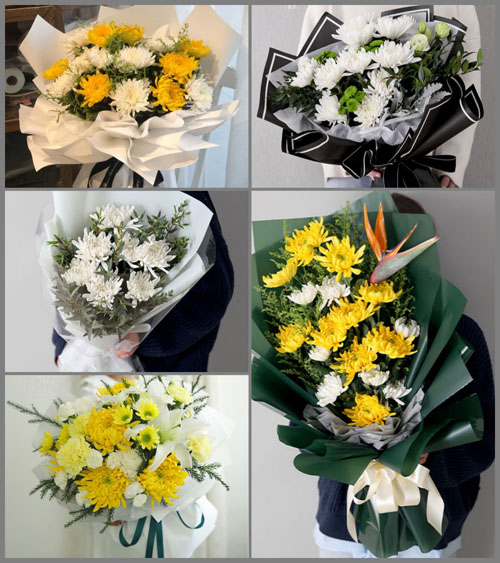 四川成都彭州市三界镇元胜村白事花束代送